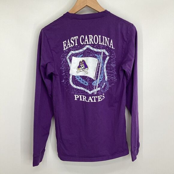 Mens Southern Tide East Carolina Pirates ECU Long Sleeved Tee purple XS - Picture 2 of 6